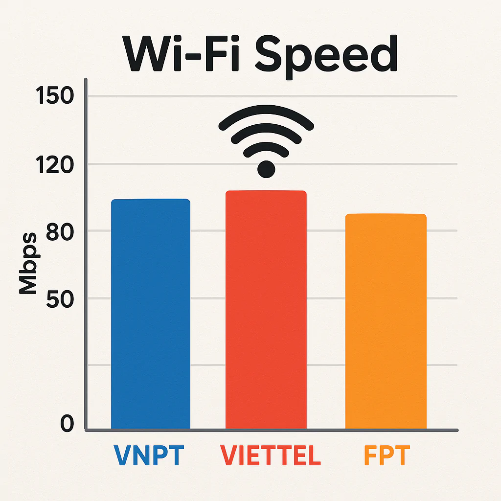 So sánh tốc độ download upload nhà mạng FPT Viettel VNPT