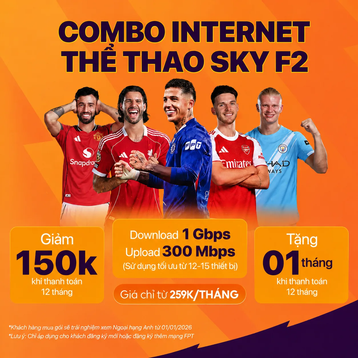 Combo The Thao Sky F2 Fpt Ngoại Hạng Anh
